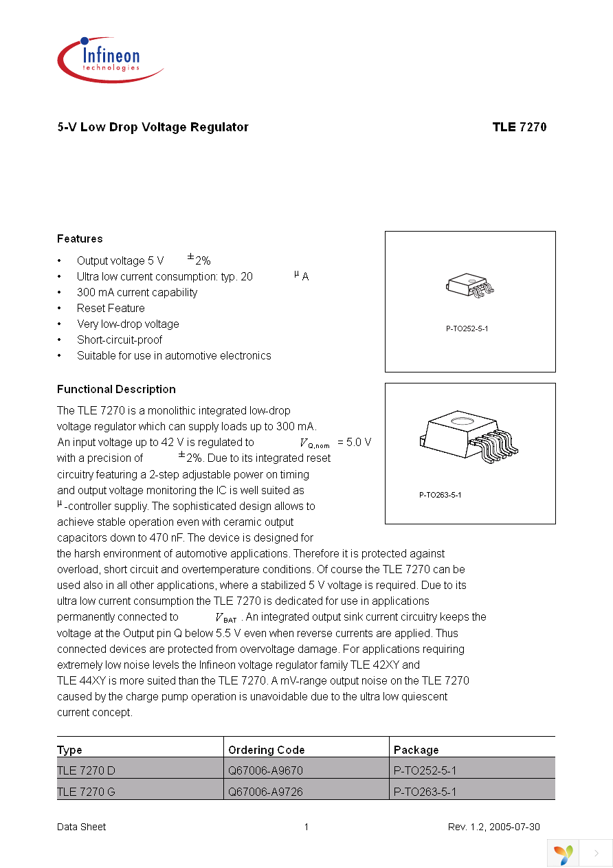 TLE7270G Page 1