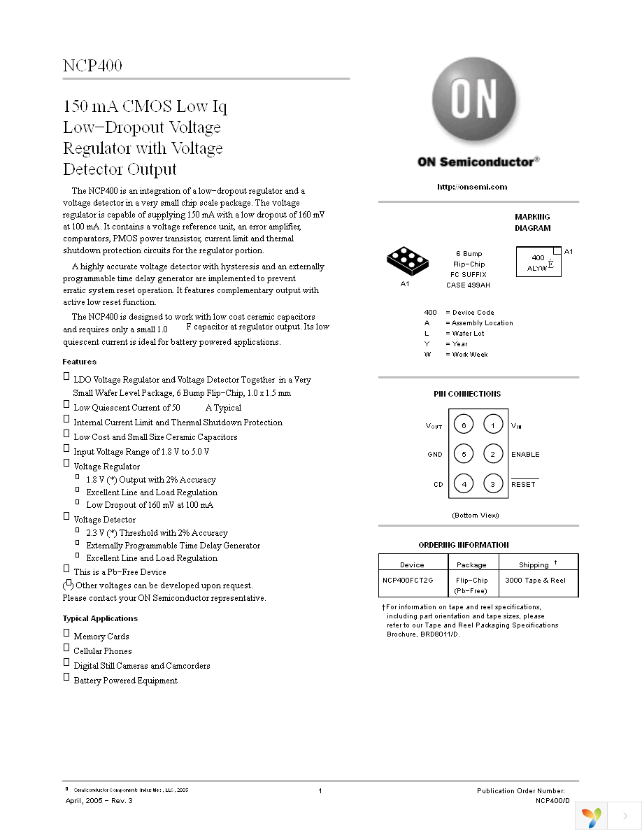 NCP400FCT2G Page 1