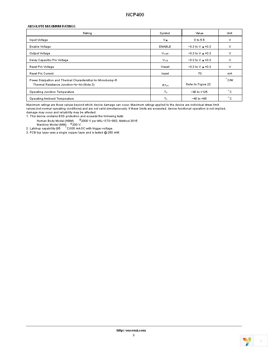 NCP400FCT2G Page 3