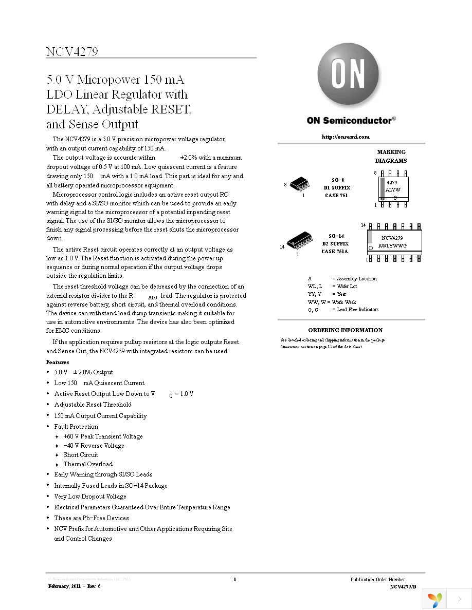 NCV4279D1 Page 1