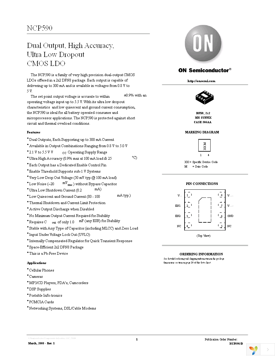 NCP590MNADR2G Page 1