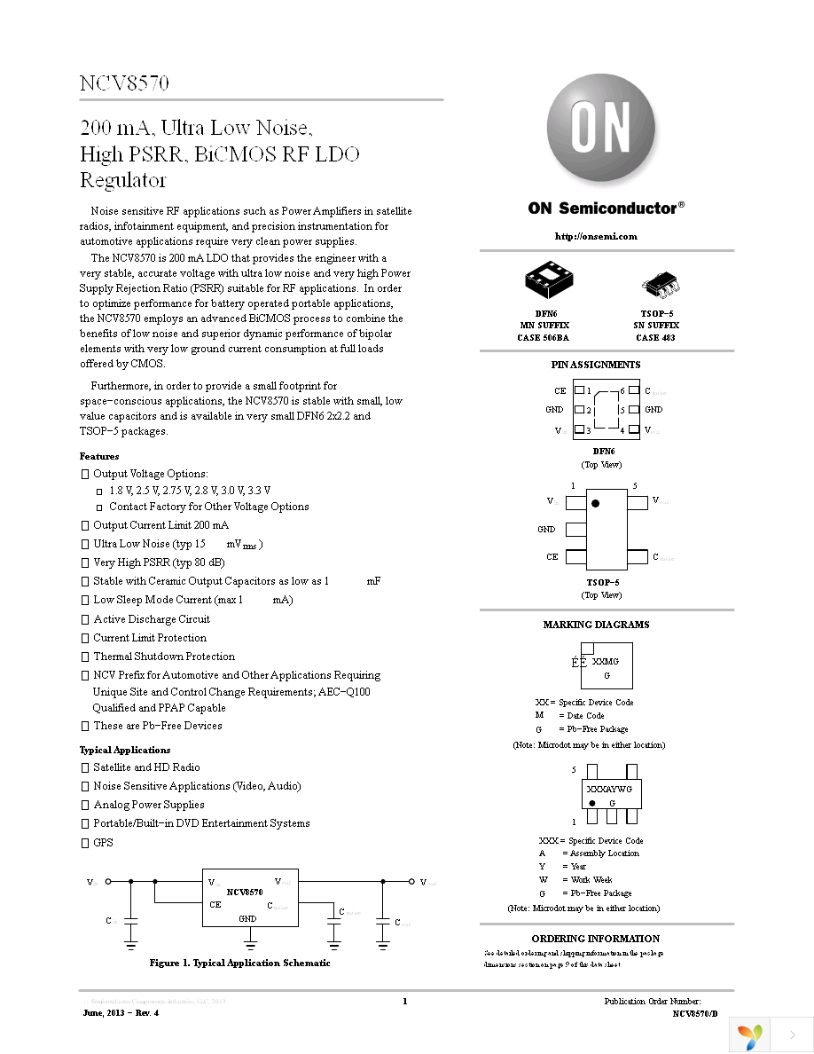 NCV8570MN275R2G Page 1