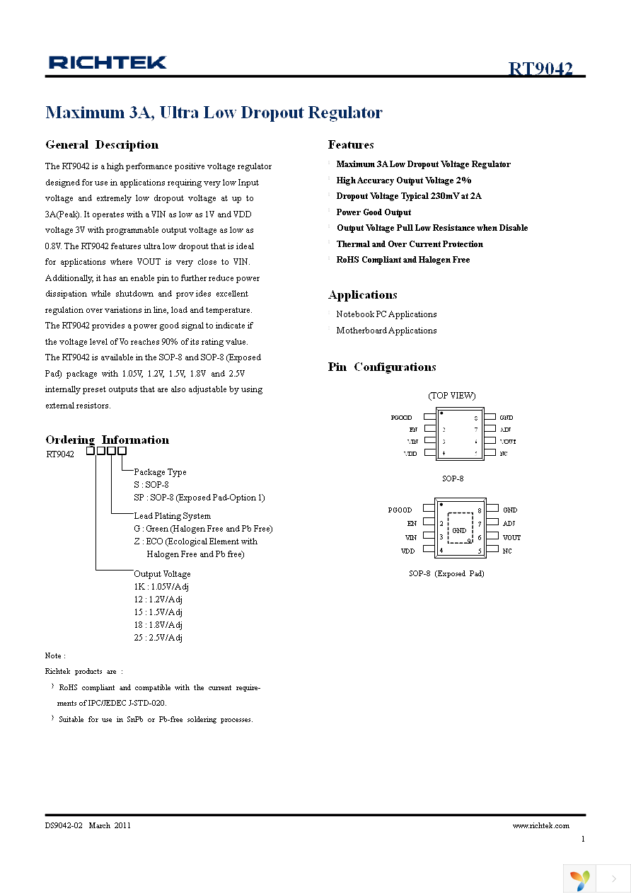 RT9042-25GSP Page 1