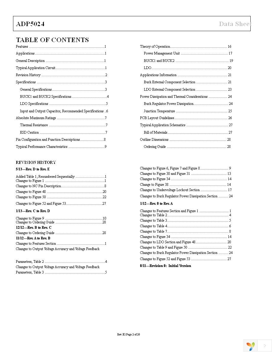 ADP5024ACPZ-R7 Page 2