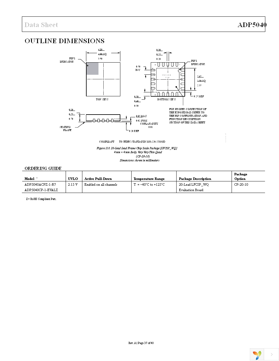 ADP5040ACPZ-1-R7 Page 37