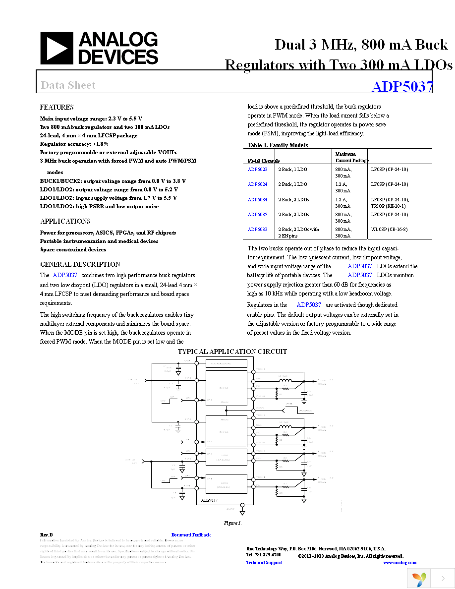 ADP5037ACPZ-R7 Page 1