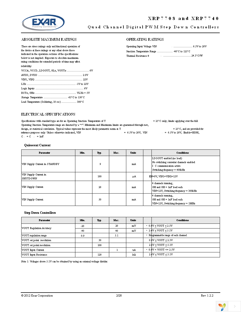 XRP7740ILB-0X18-F Page 2