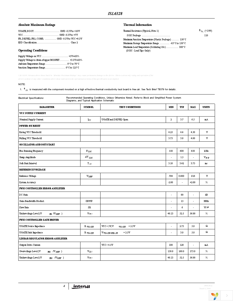 ISL6528CBZ-T Page 4