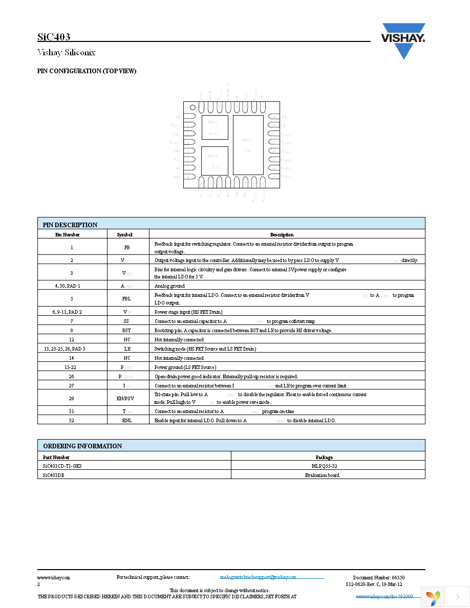 SIC403CD-T1-GE3 Page 2