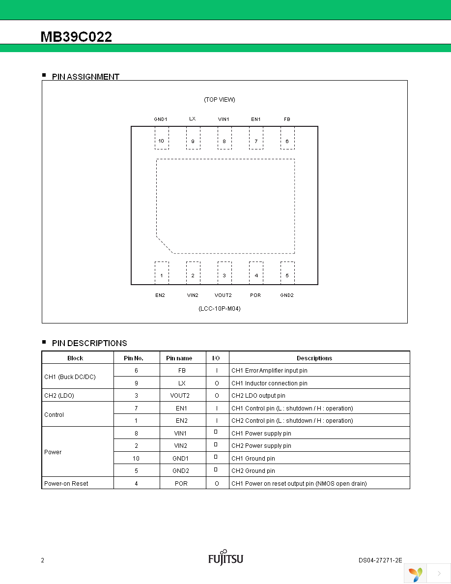 MB39C022GPN-G-ERE1 Page 3