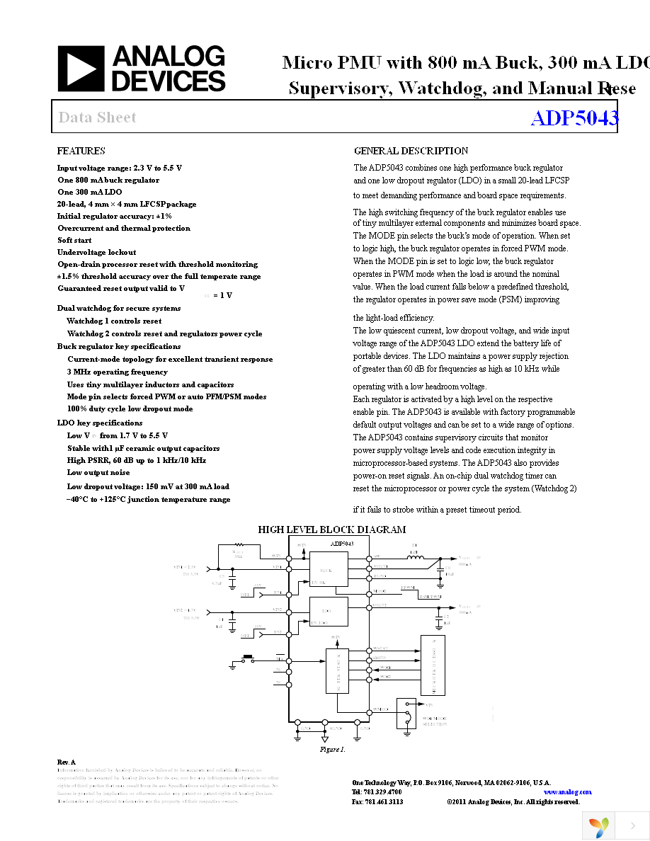 ADP5043ACPZ-1-R7 Page 1