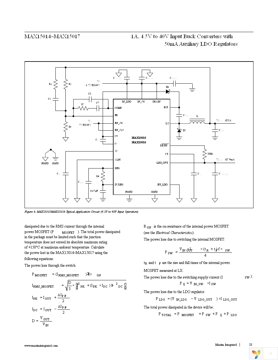 MAX15017BATX+T Page 22