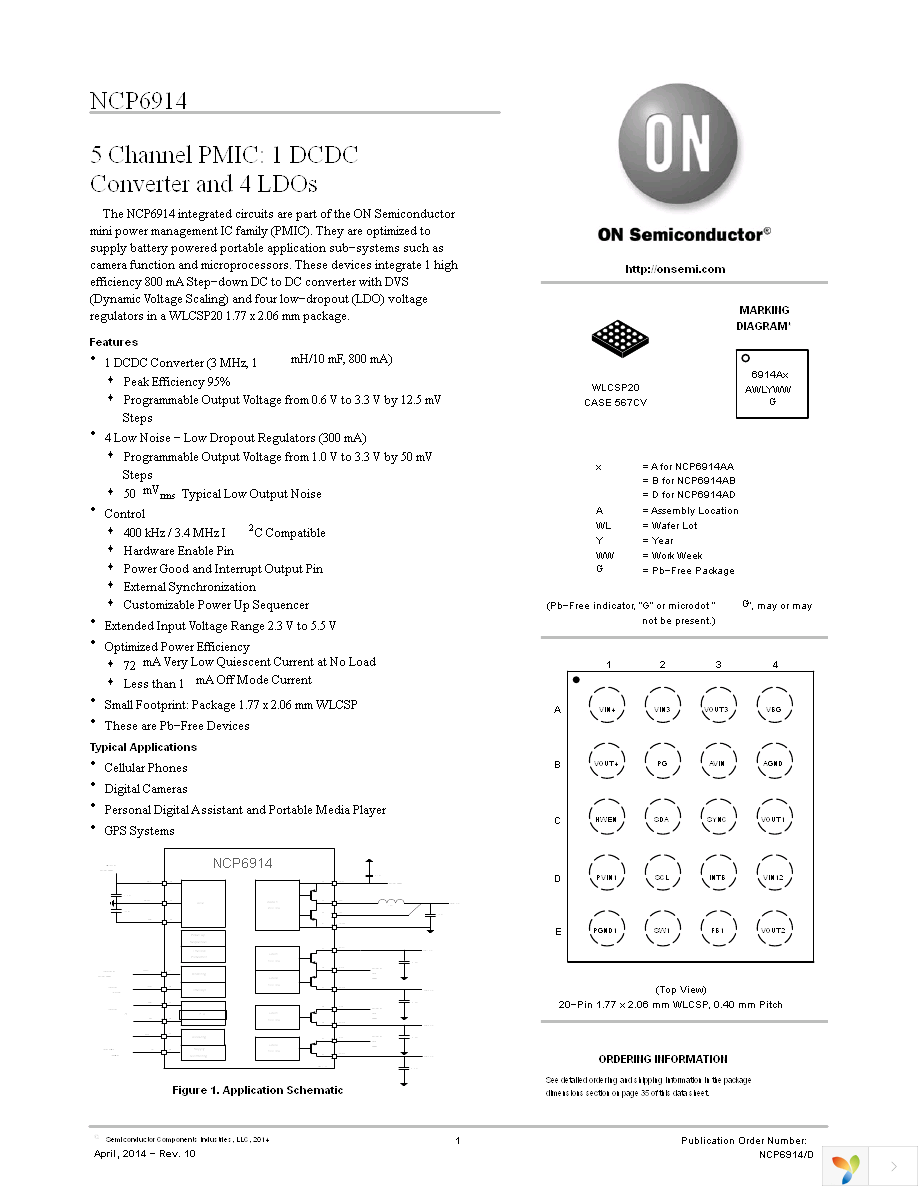 NCP6914AFCAT1G Page 1