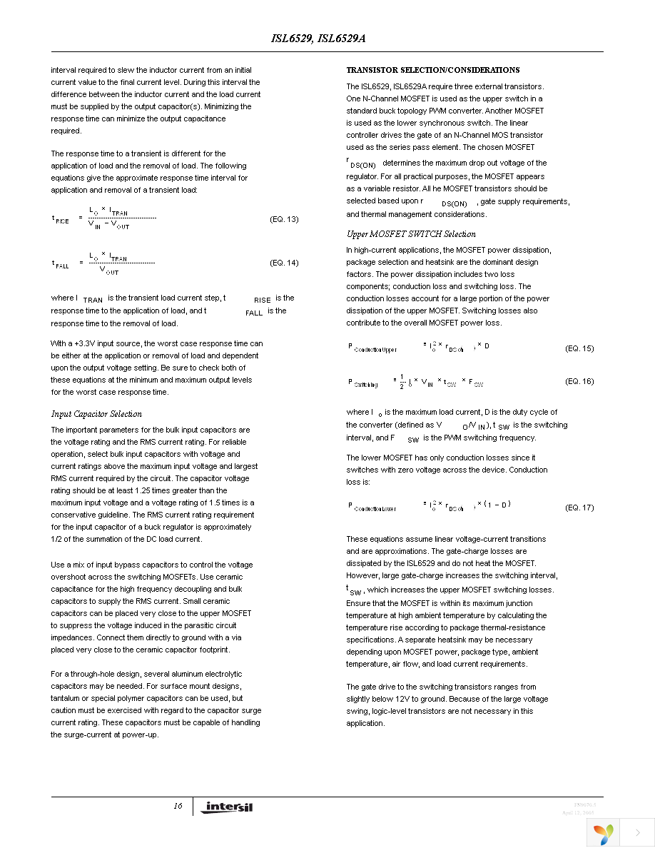 ISL6529CBZ Page 16