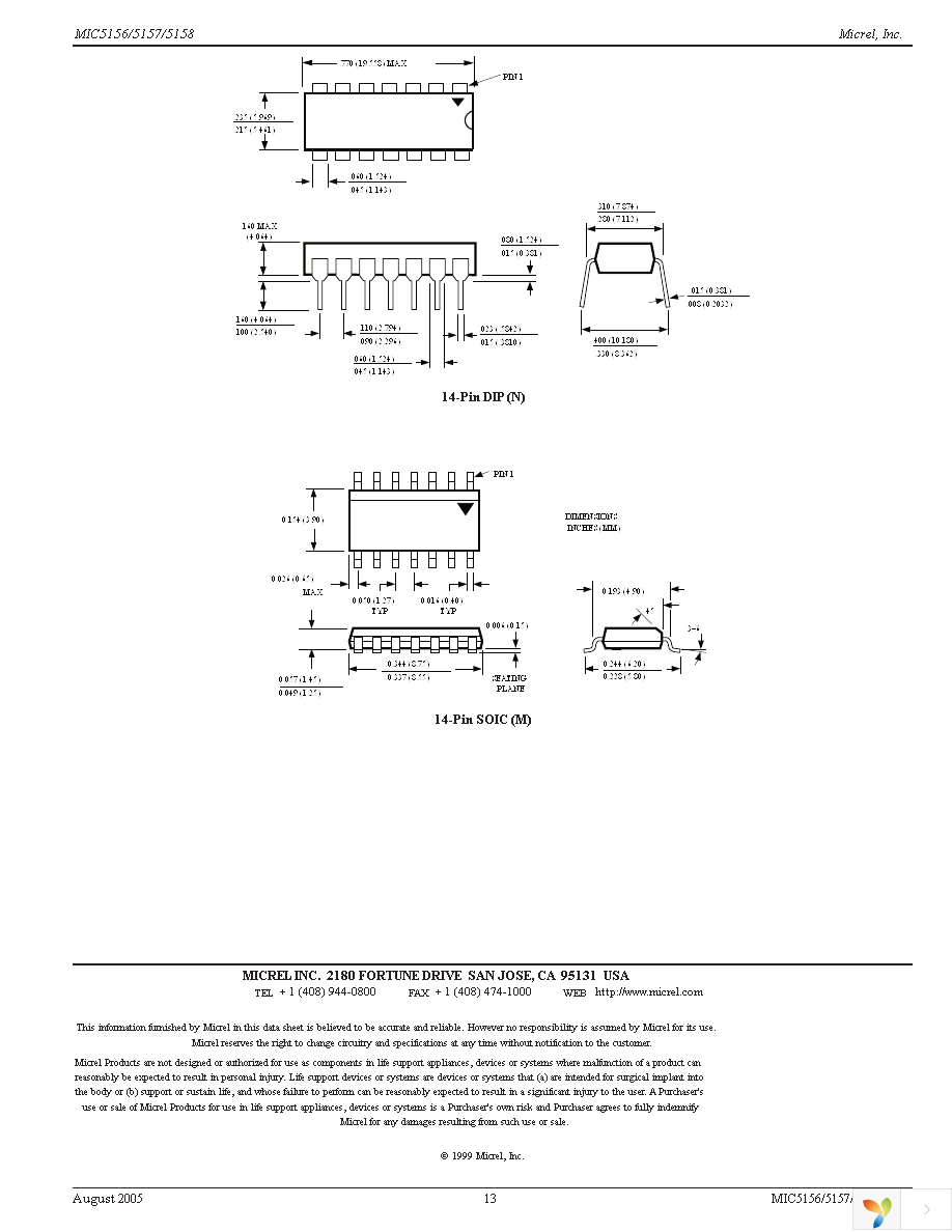 MIC5158YM Page 13