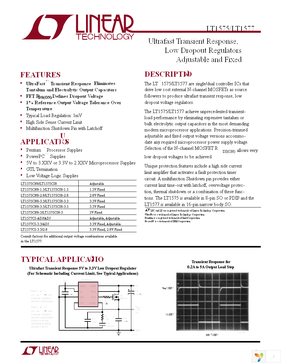 LT1575CN8-2.8 Page 1