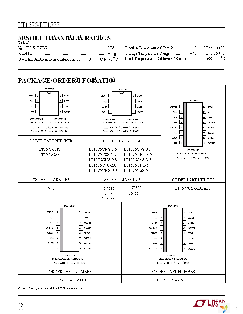 LT1575CN8-2.8 Page 2