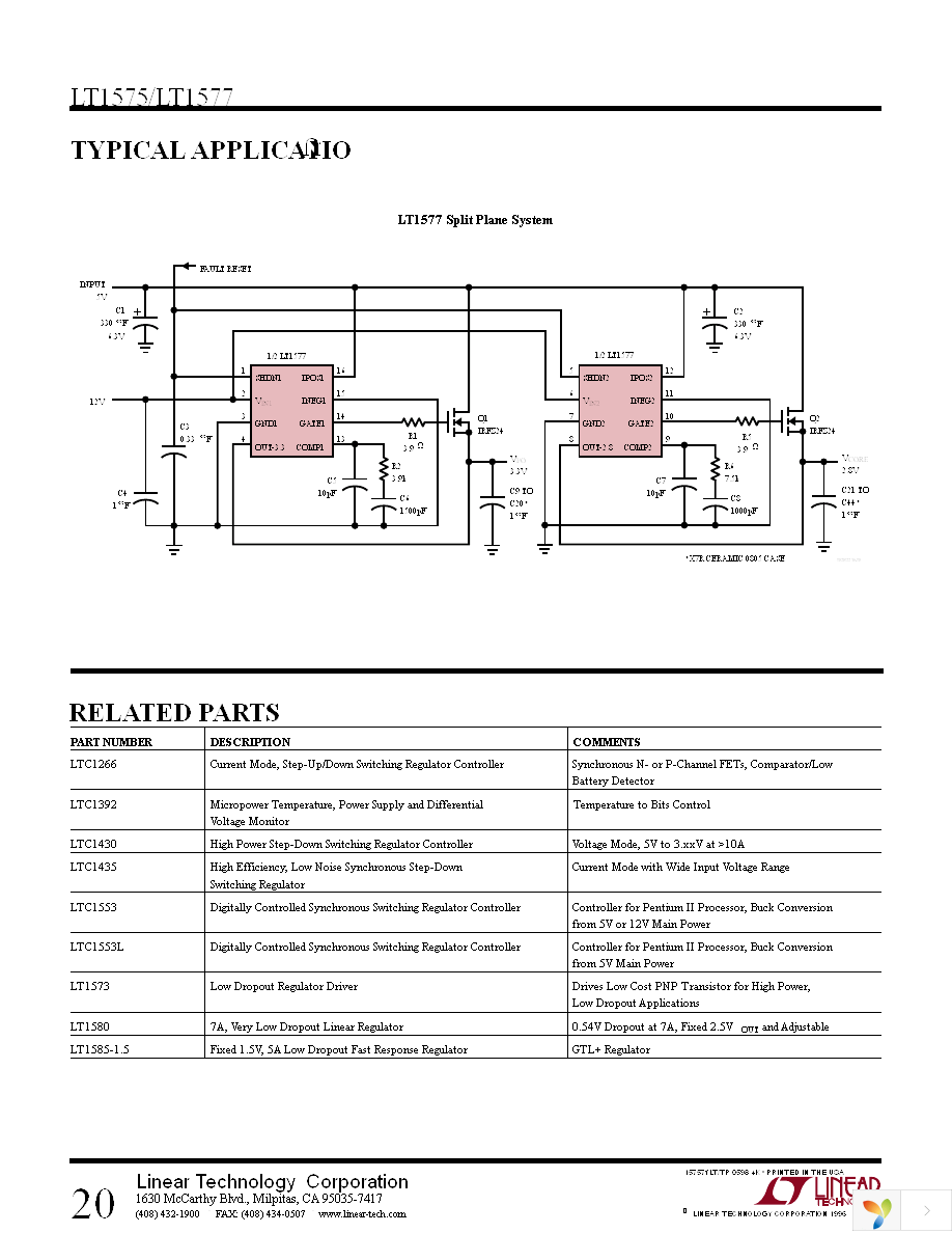 LT1575CN8-2.8 Page 20