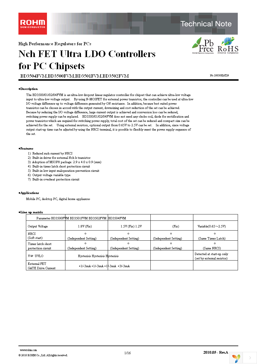 BD3502FVM-TR Page 1