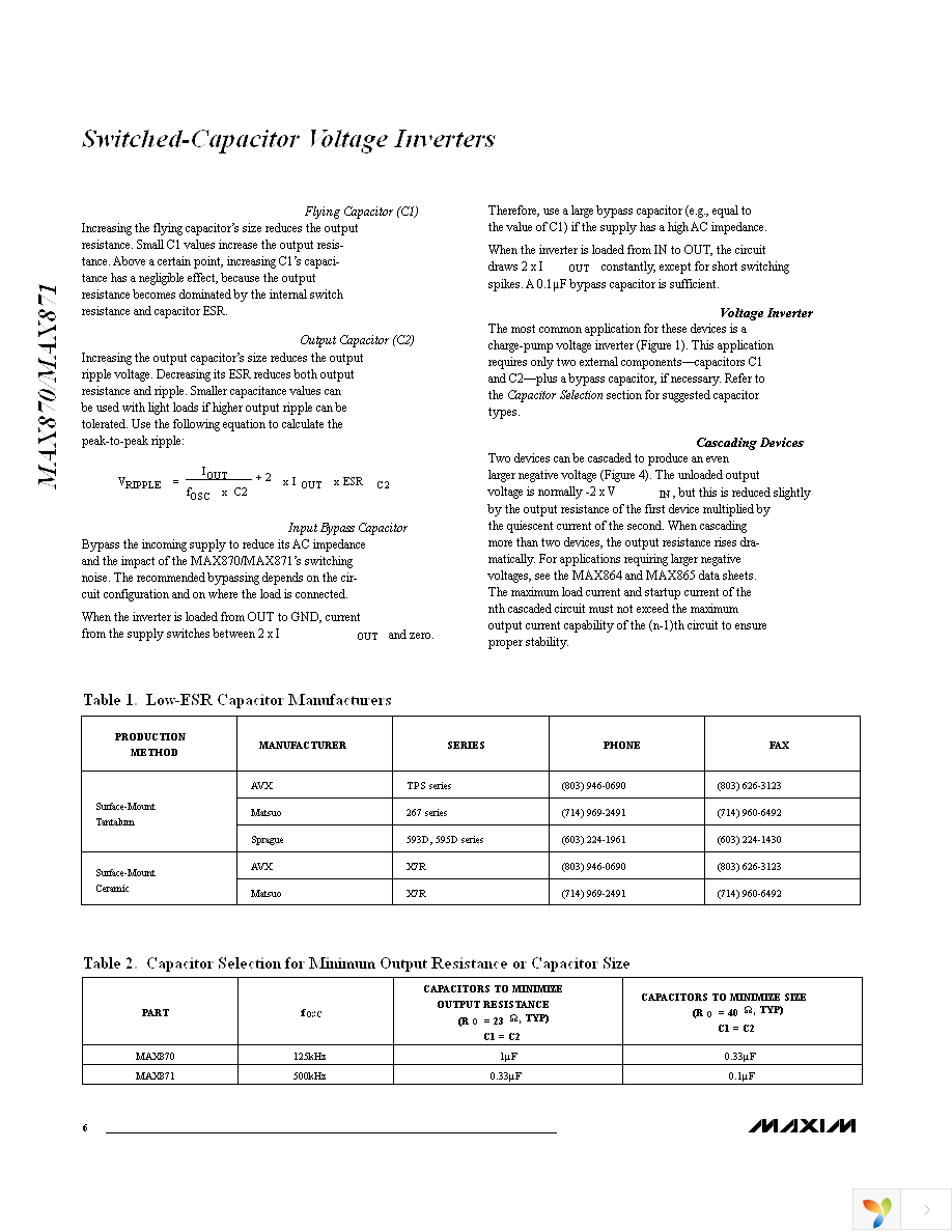 MAX871EUK+T Page 6