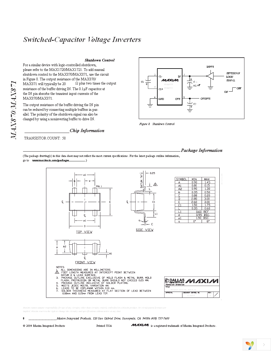 MAX871EUK+T Page 8