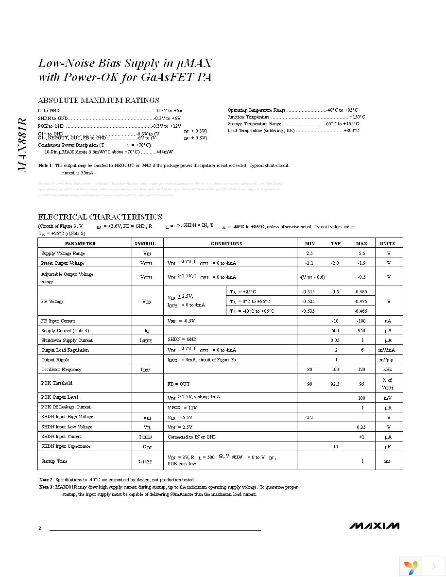 MAX881REUB+ Page 2