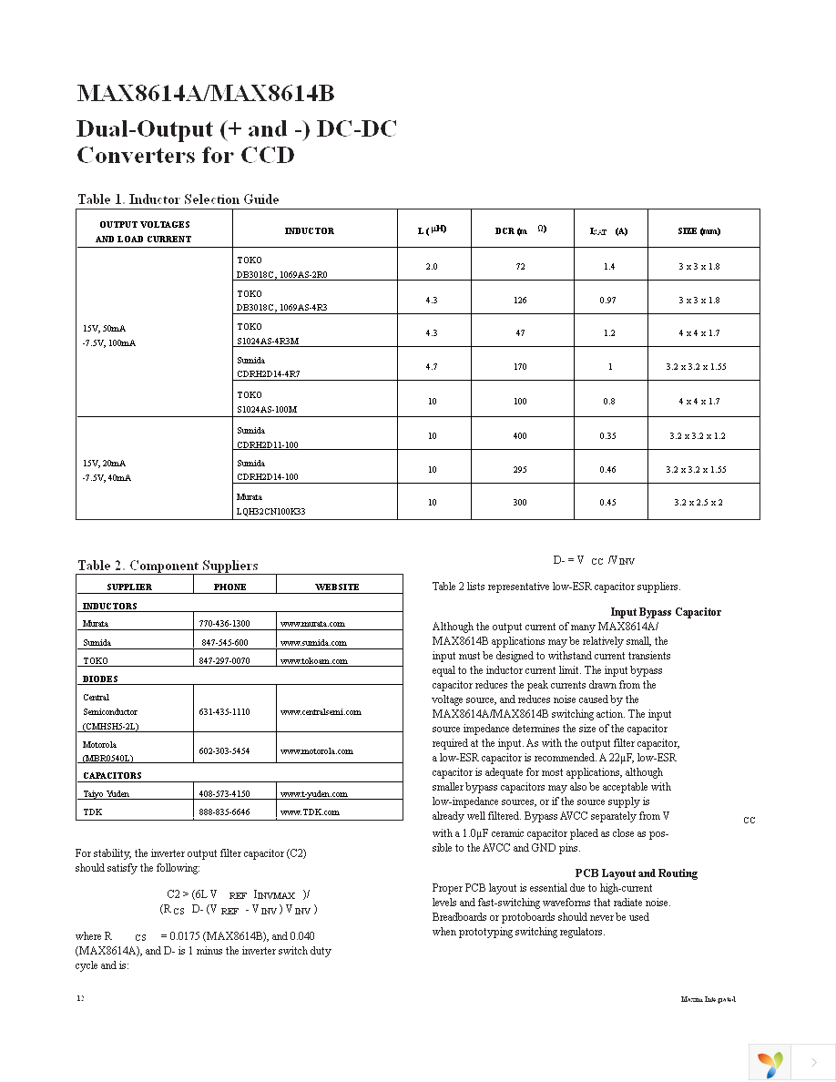 MAX8614BETD+TCK5 Page 12