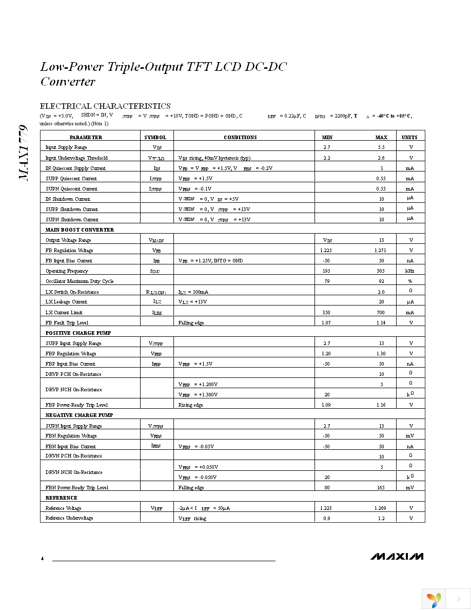 MAX1779EUE+ Page 4