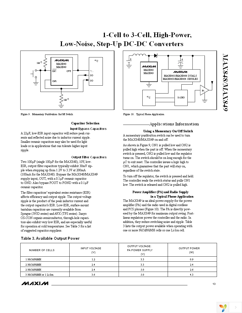 MAX848ESE+ Page 13