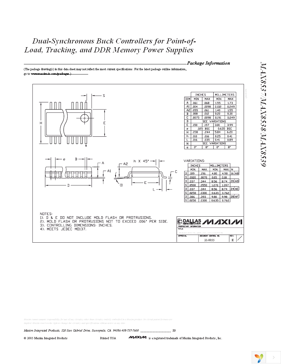 MAX8538EEI+ Page 23