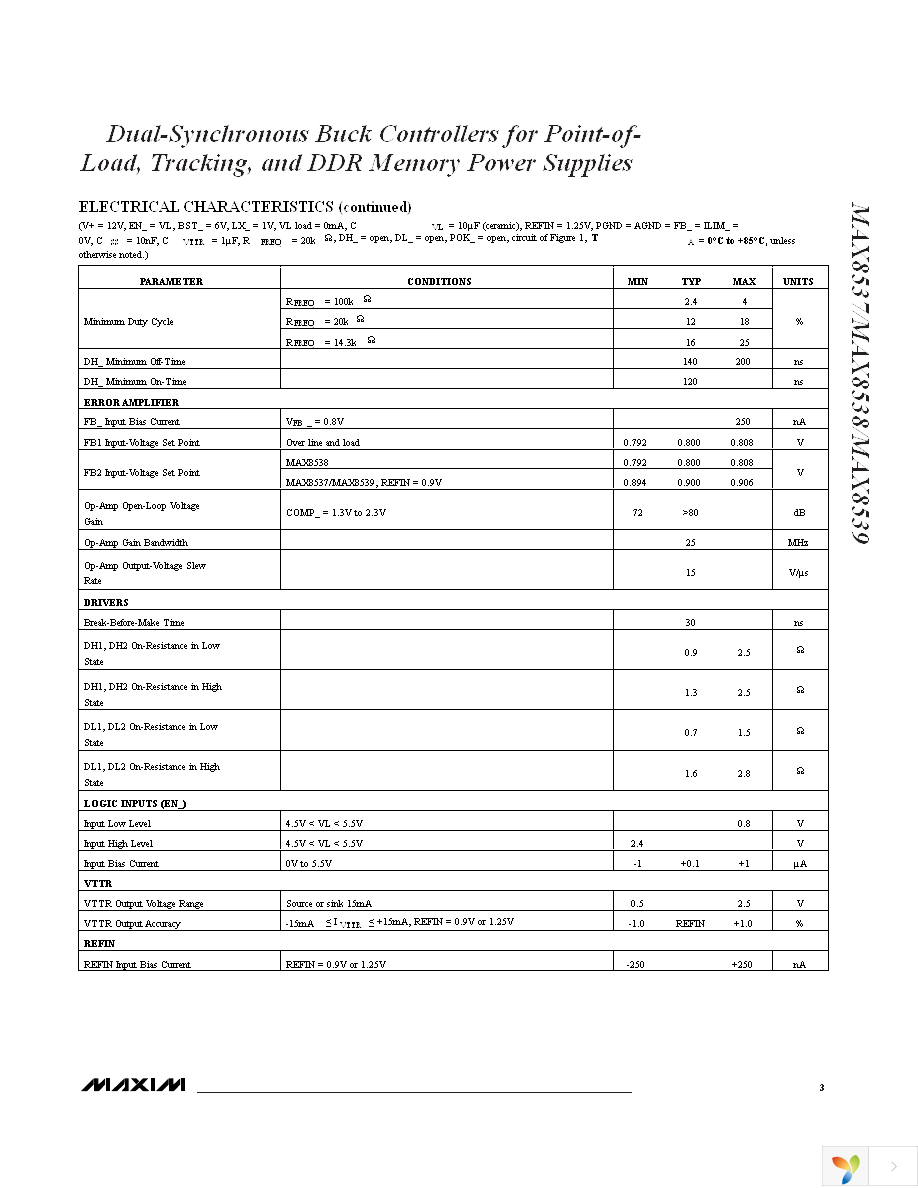 MAX8538EEI+ Page 3