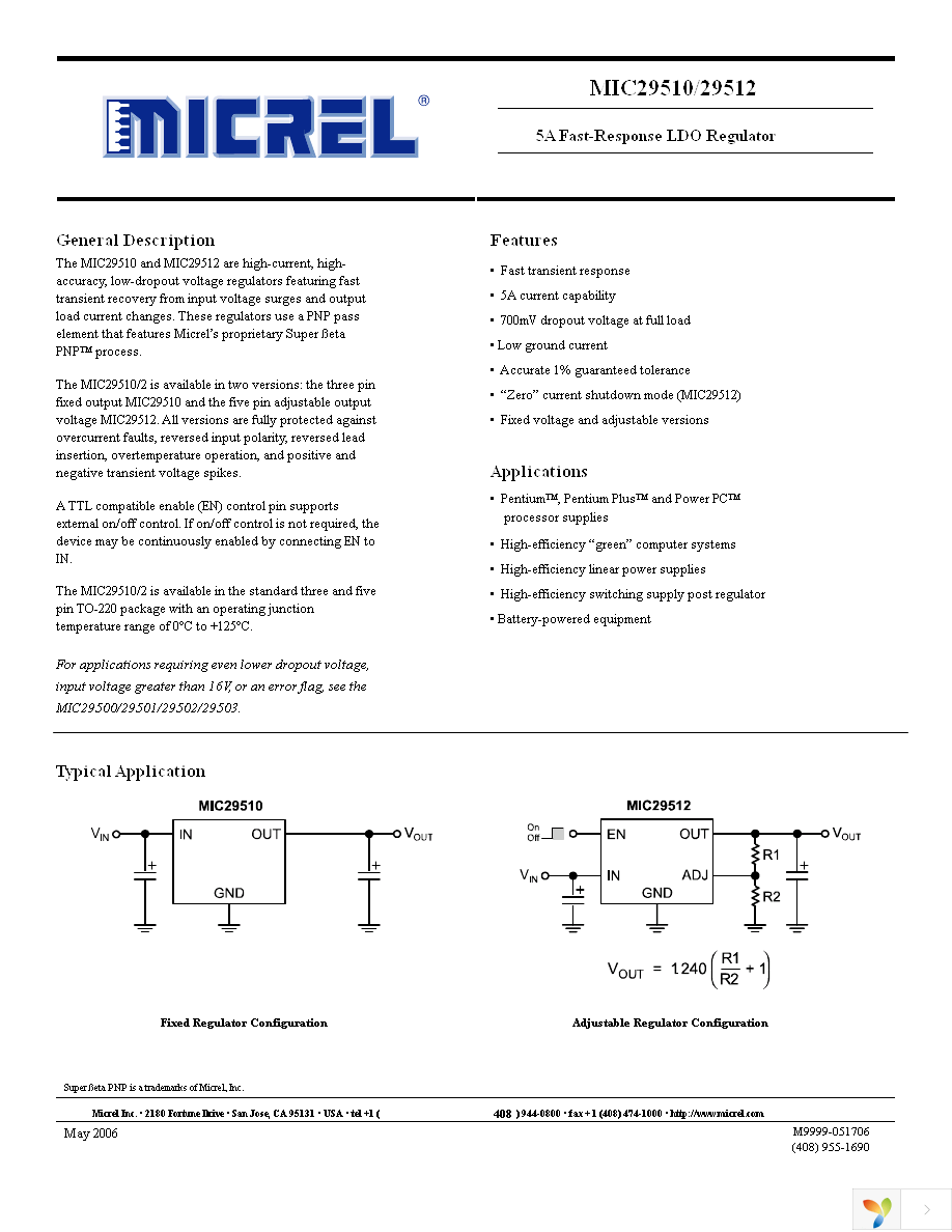 MIC29512WT Page 1