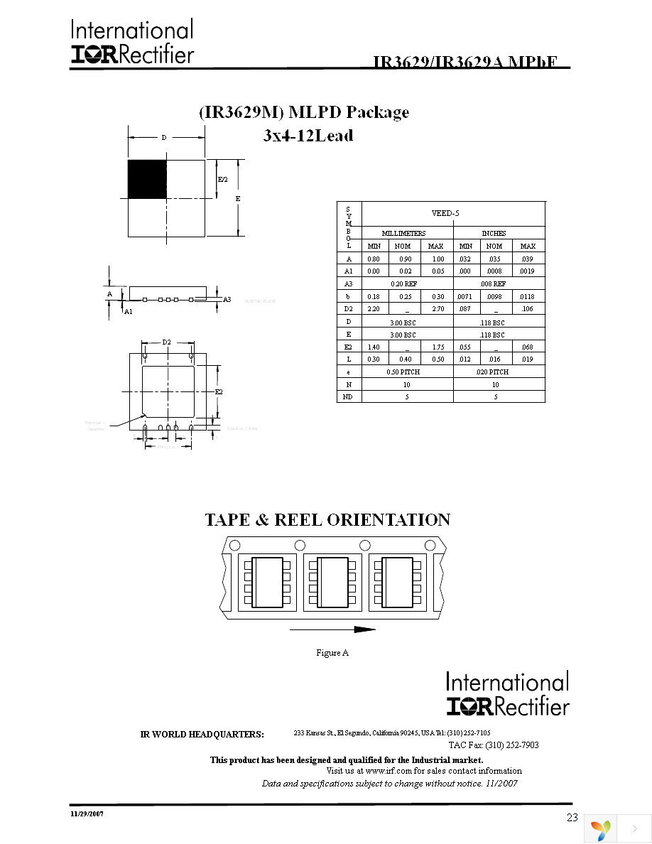 IR3629MTRPBF Page 23