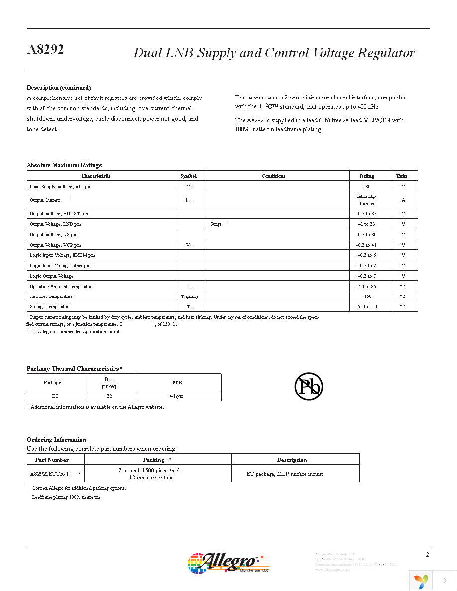 A8292SETTR-T Page 2