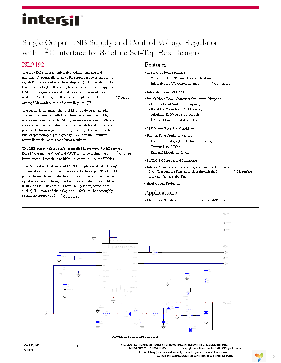 ISL9492ERZ Page 1