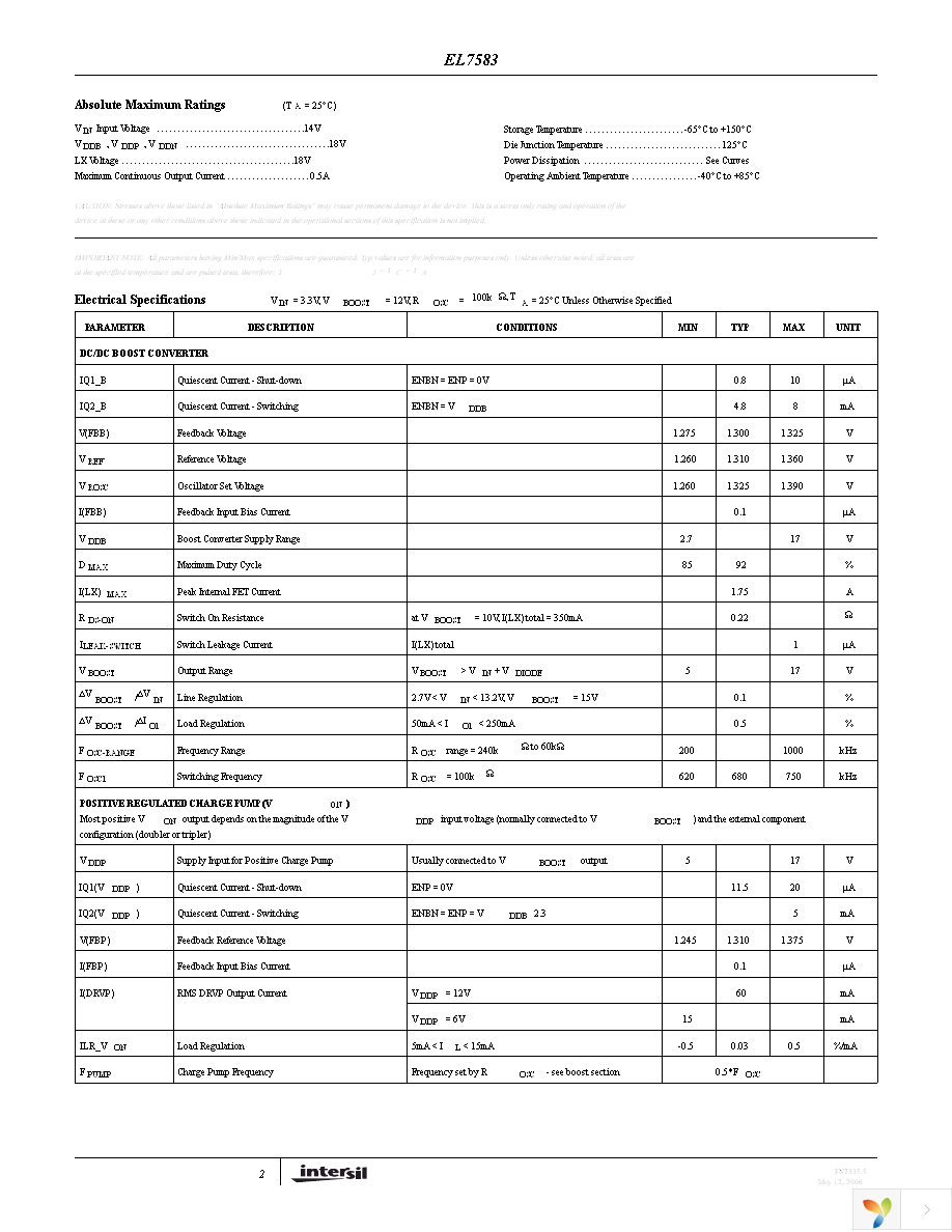 EL7583IREZ Page 2