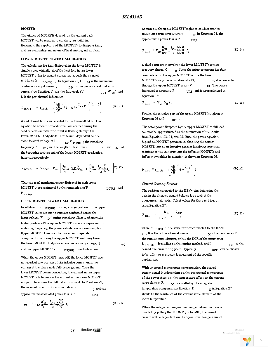 ISL6334DCRZ-T Page 23