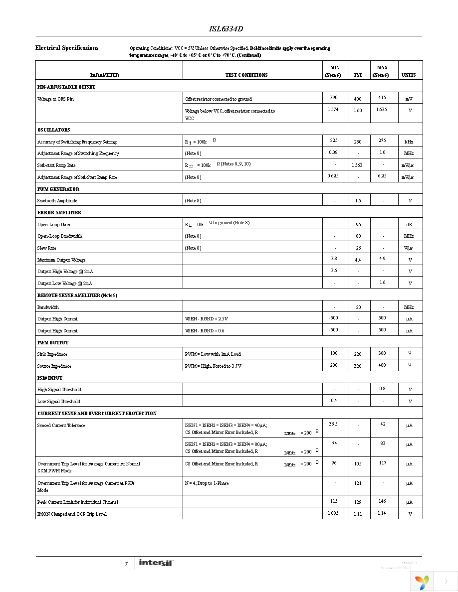 ISL6334DCRZ-T Page 7