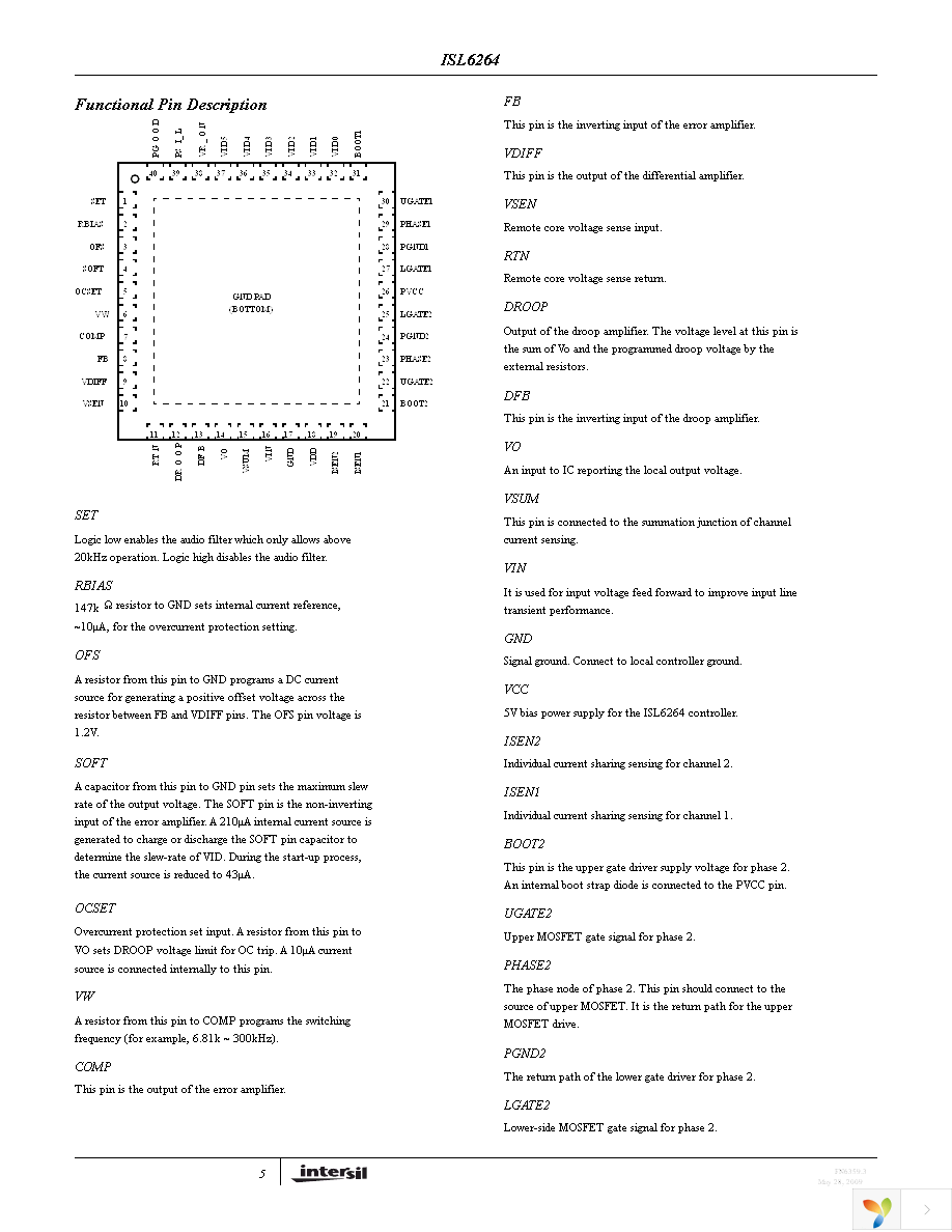 ISL6264CRZ Page 5