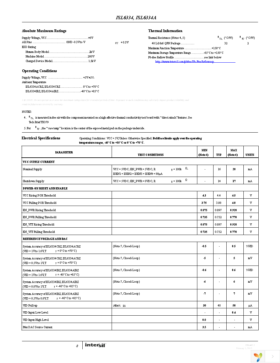 ISL6334ACRZ Page 8