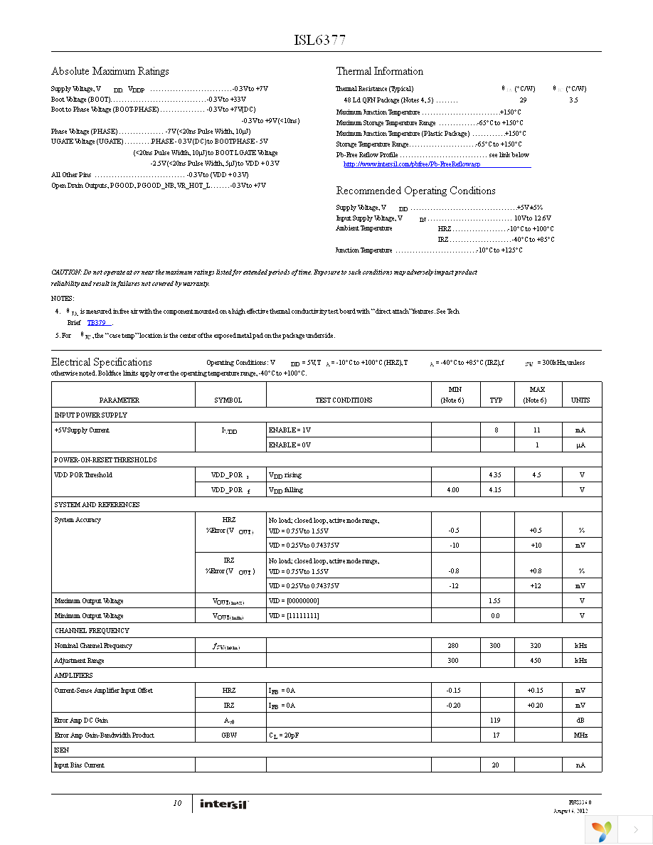 ISL6377HRZ Page 10