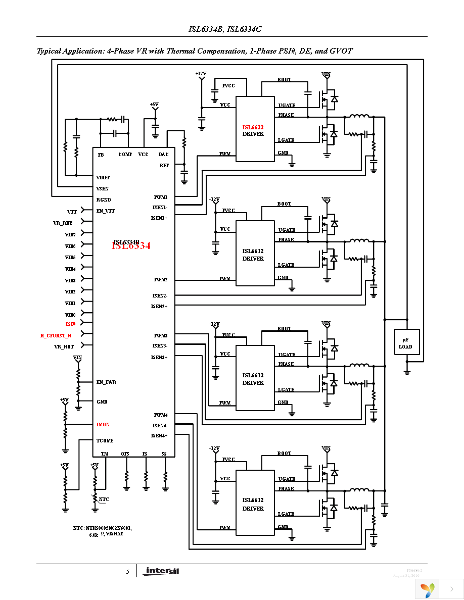 ISL6334CIRZ Page 5