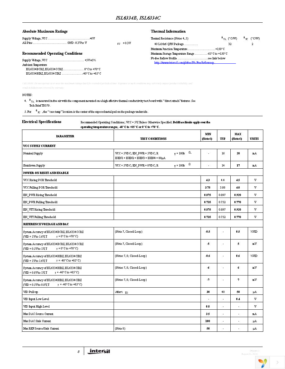 ISL6334CIRZ Page 8