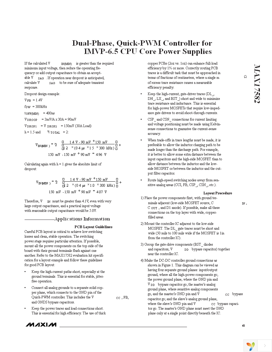 MAX17582GTM+T Page 41