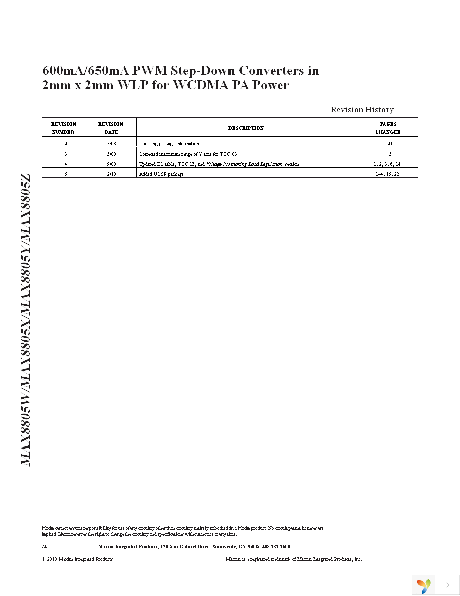 MAX8805WEWEEE+TC8E Page 24