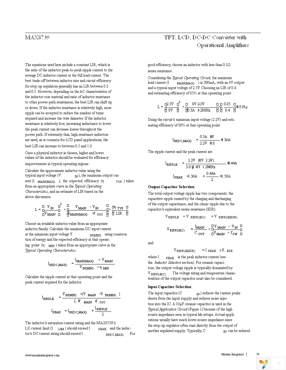 MAX8739ETP+T Page 16