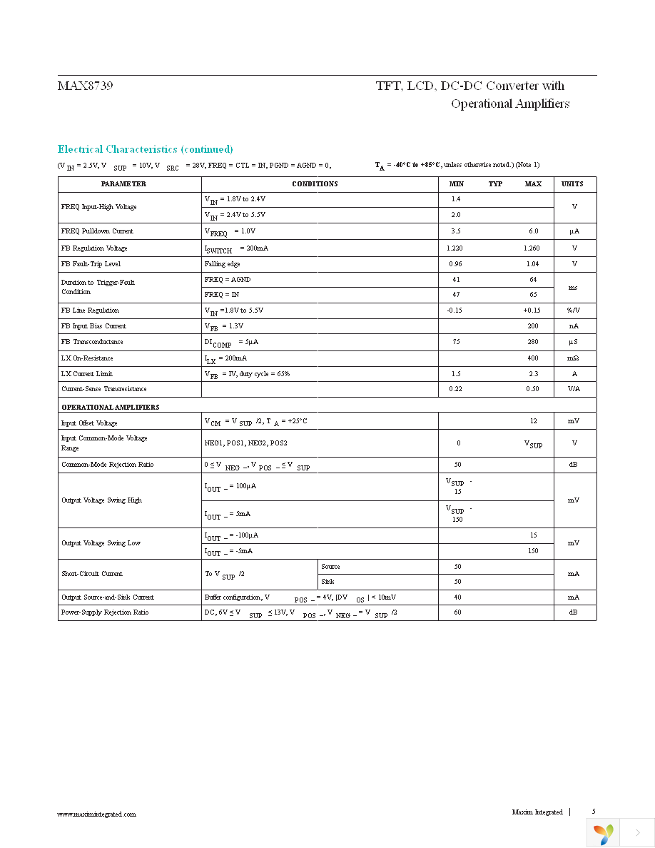 MAX8739ETP+T Page 5