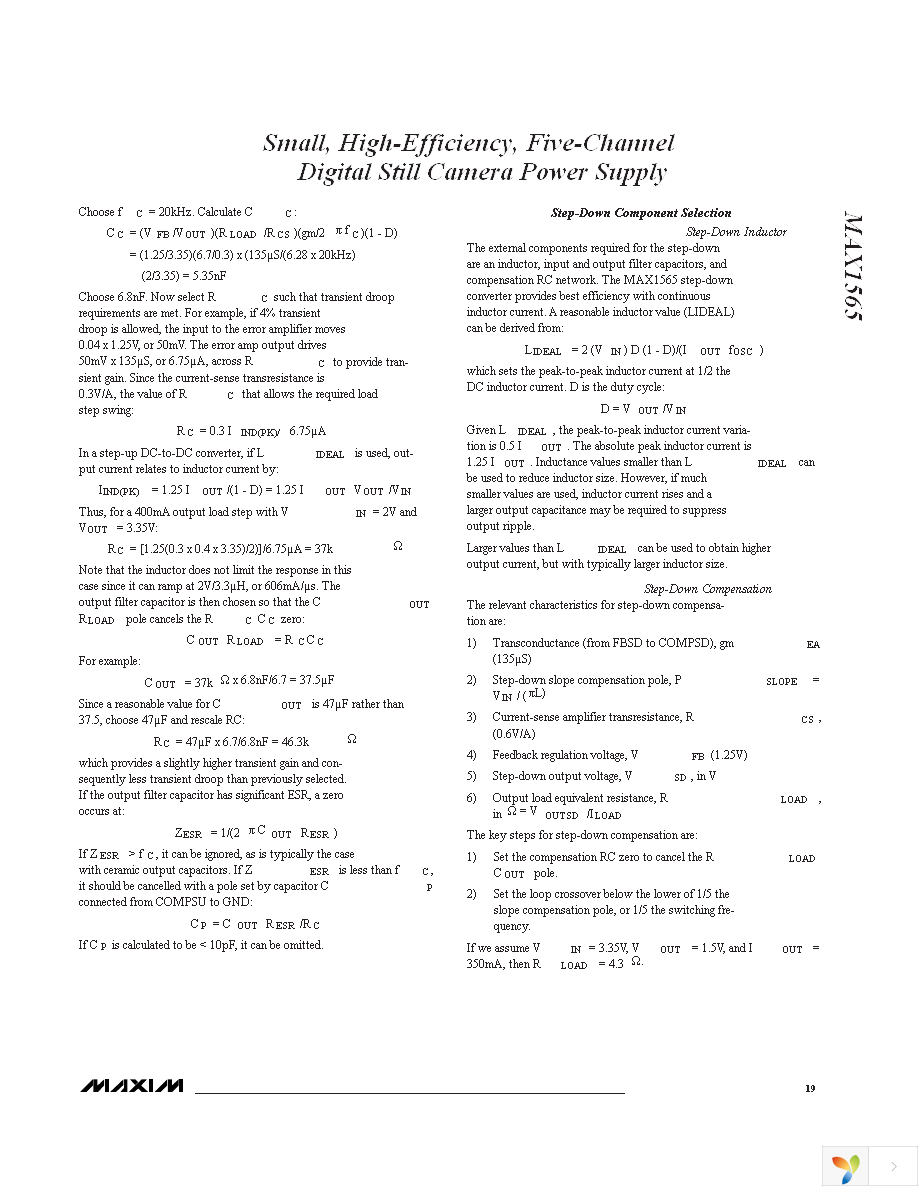 MAX1565ETJ+T Page 19