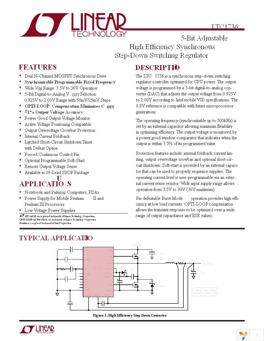 LTC1736CG Page 1