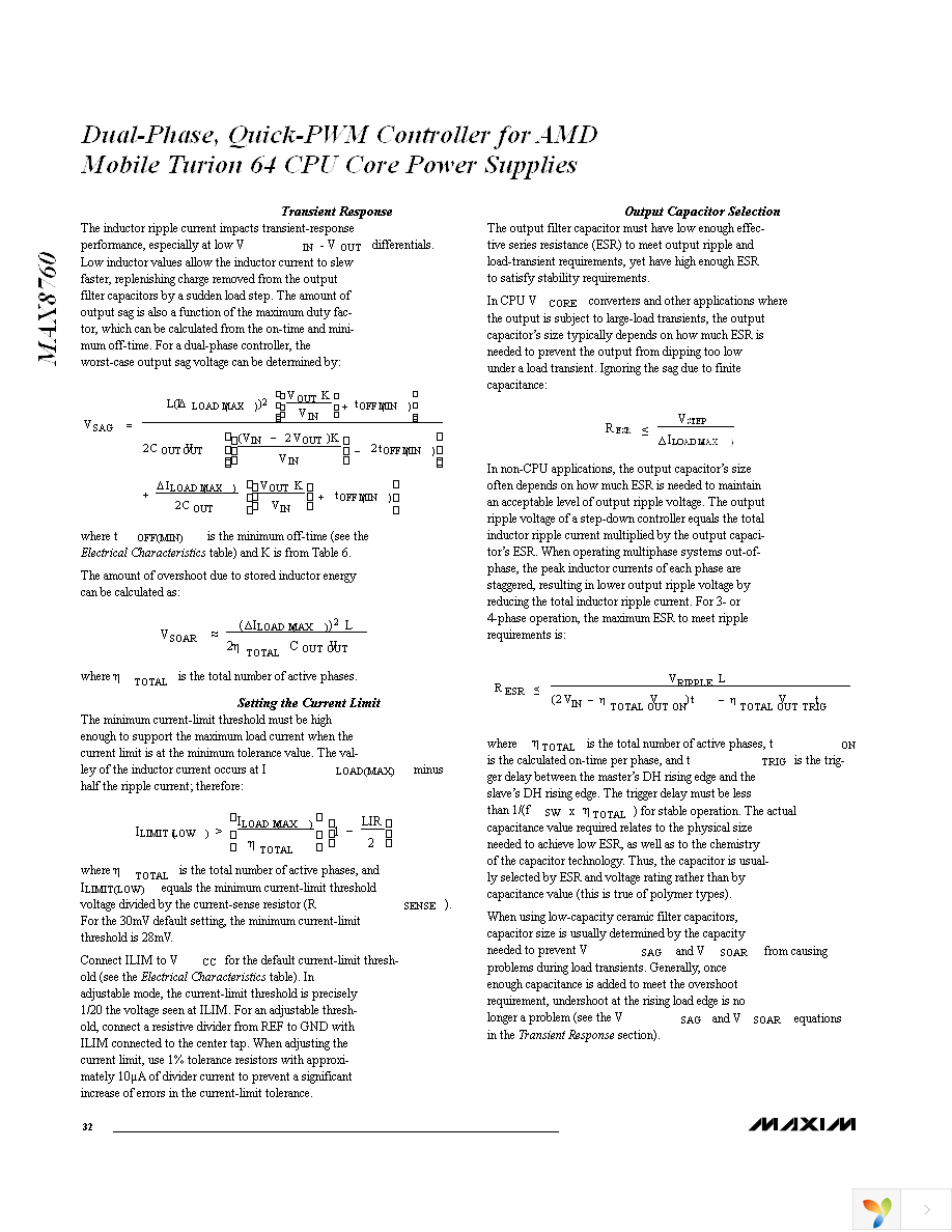 MAX8760ETL+T Page 32